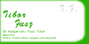 tibor fusz business card